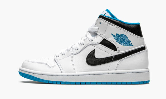 JORDAN AIR JORDAN 1 MID "White / Laser Blue"