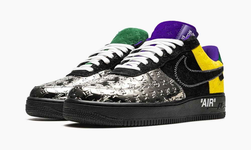 NIKE LOUIS VUITTON AIR FORCE 1 LOW "Virgil Abloh - Purple Dusk/Metallic Silver"